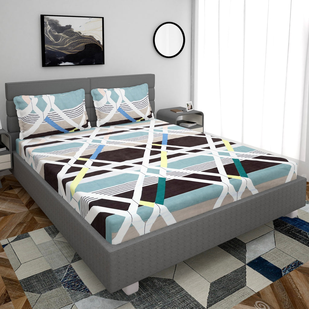 Premium Geometric Print Bedsheet Set