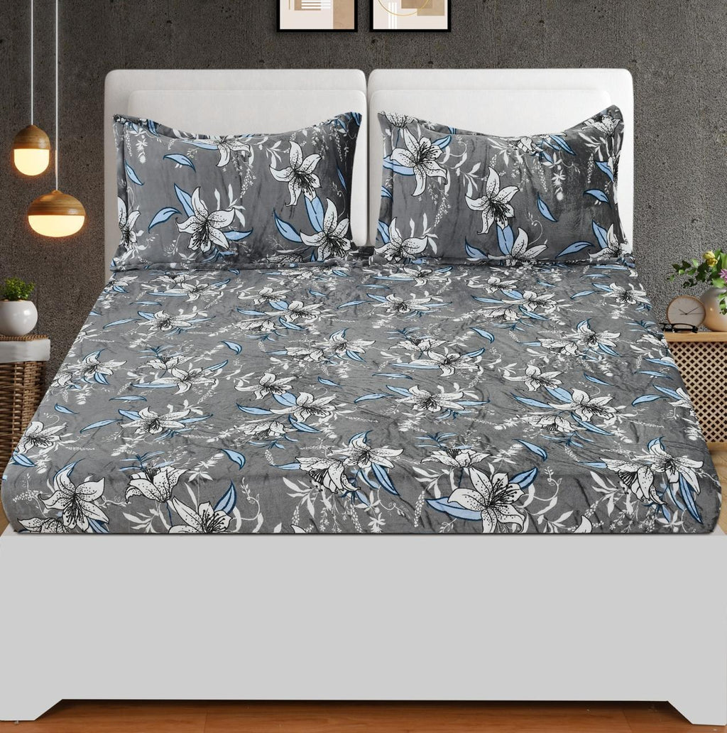 FLORAL GREY BEDSHEET