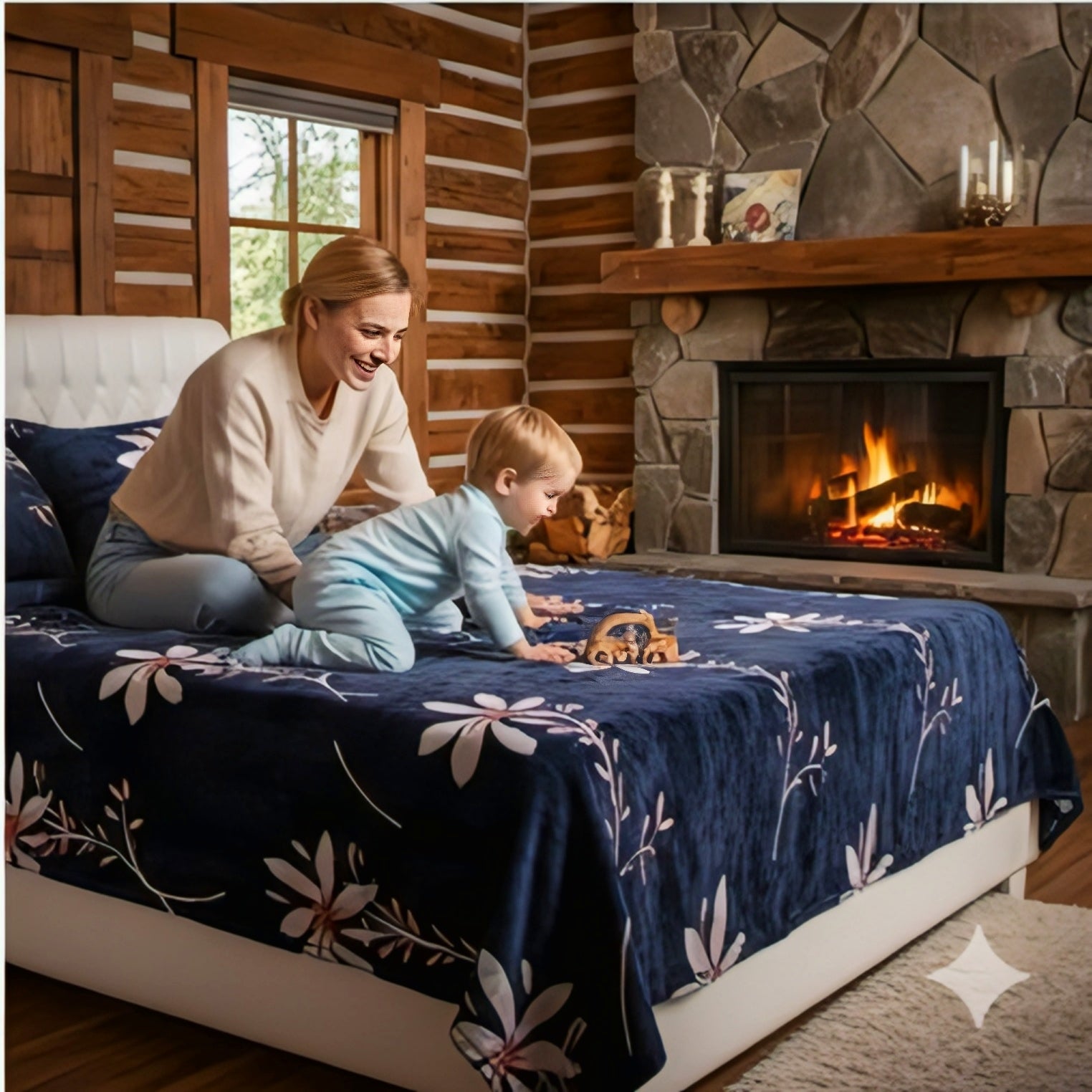 Midnight Bloom Premium Bedsheet Set – Stylish, Soft & Sophisticated