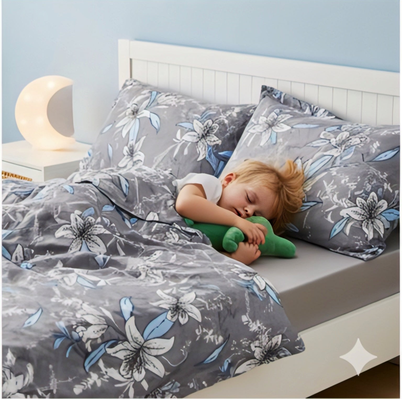 FLORAL GREY BEDSHEET