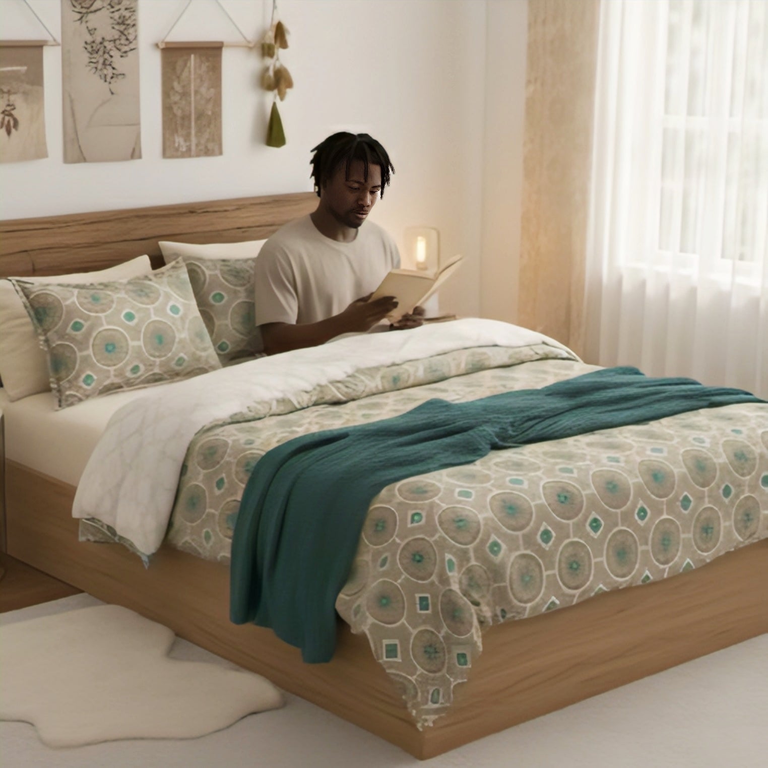 Elegant Harmony Geometric Bedsheet Set – Timeless Design, Supreme Comfort