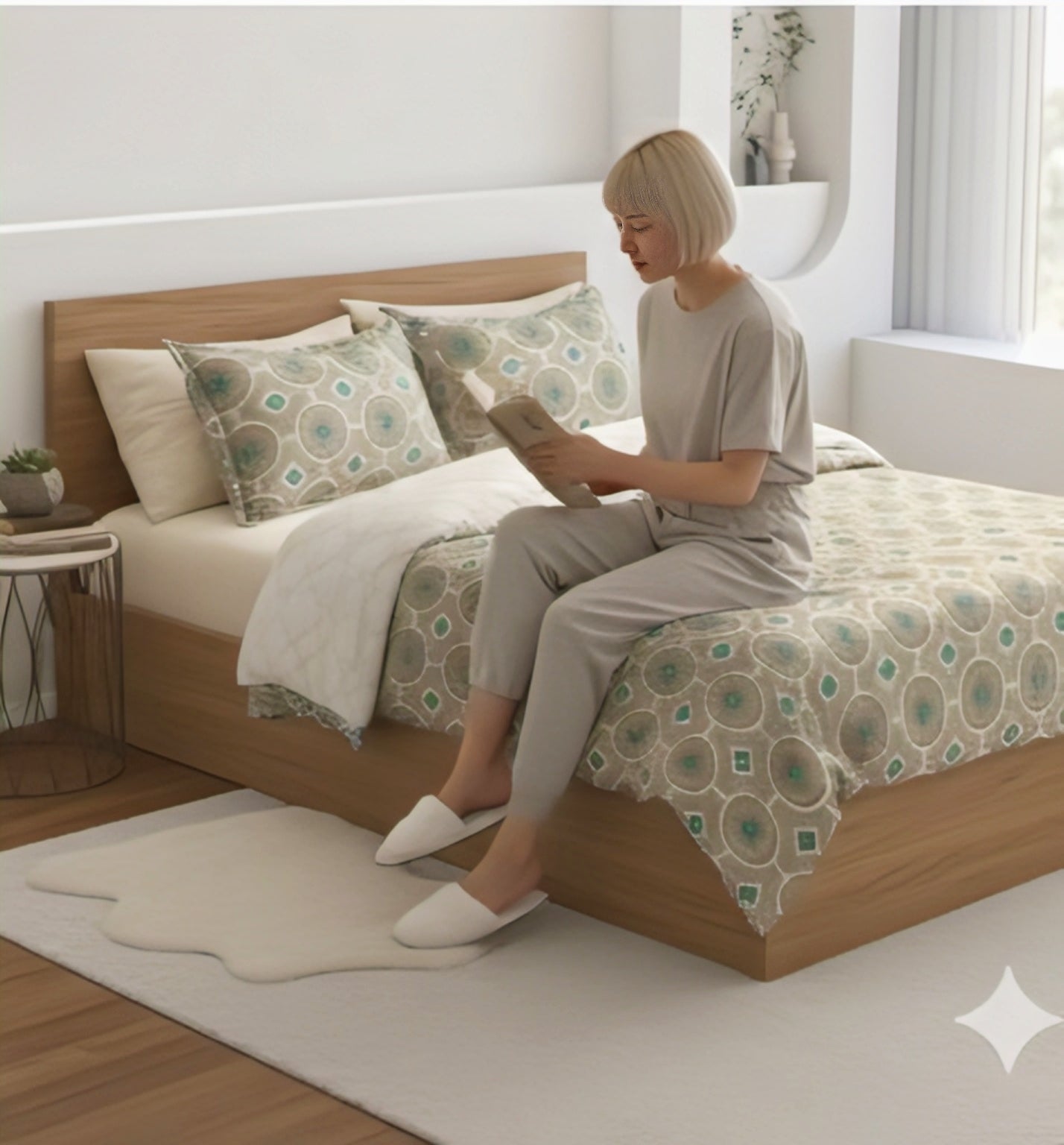 Elegant Harmony Geometric Bedsheet Set – Timeless Design, Supreme Comfort