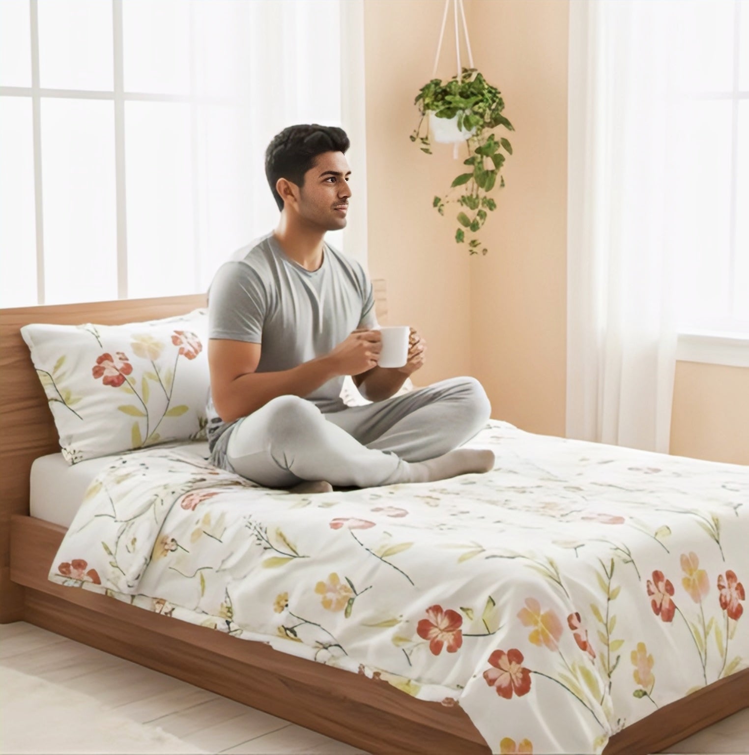 Premium Cotton Floral Bedsheet Set – Elegant, Soft & Stylish