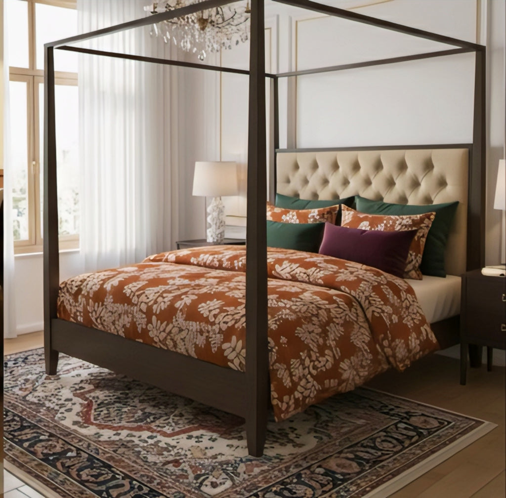 Premium Maroon Floral Cotton Bedsheet Set – Classic Elegance with Modern Comfort