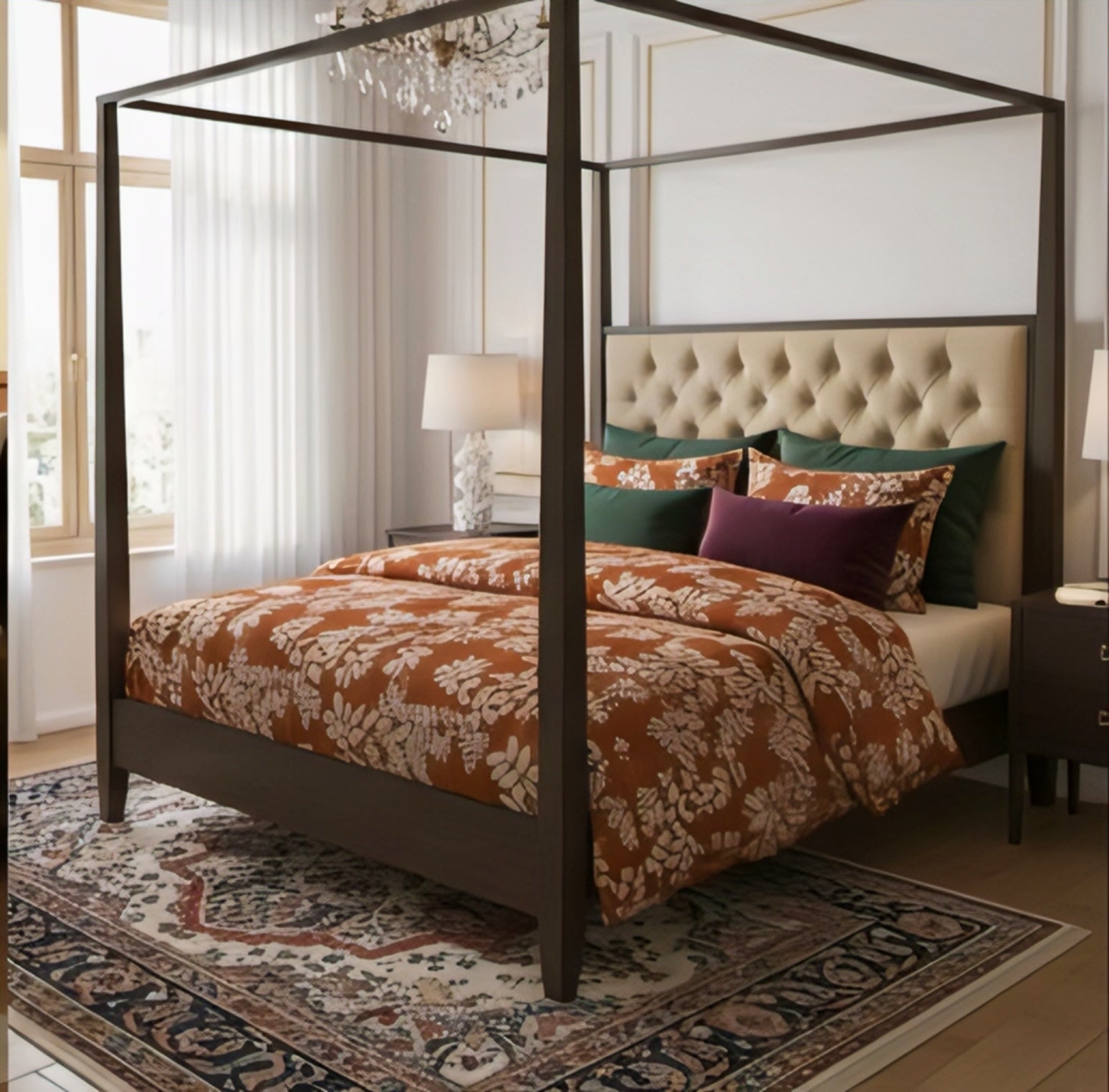 Premium Maroon Floral Cotton Bedsheet Set – Classic Elegance with Modern Comfort