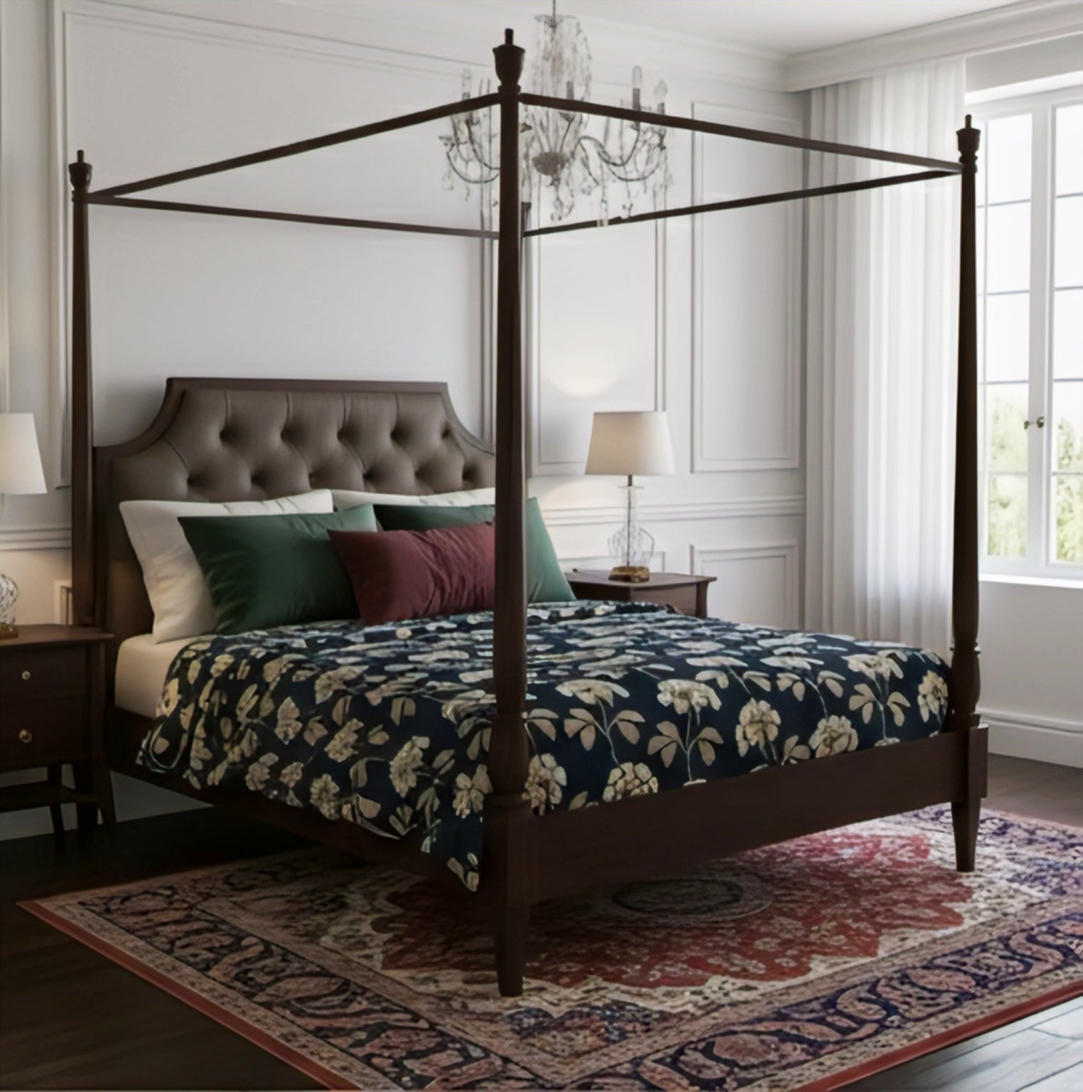 Elegant Floral Premium Cotton Bedsheet Set – Unique, Luxurious