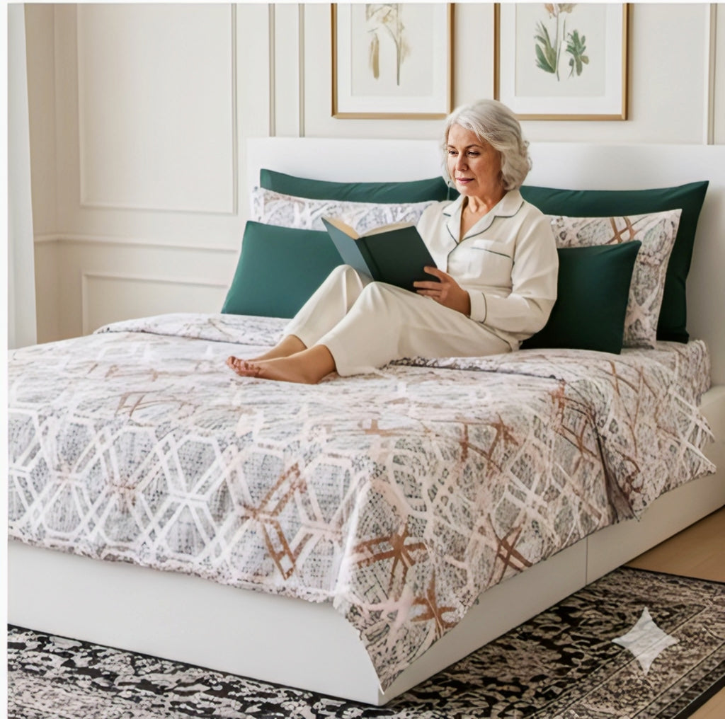 Modern Geometric Premium Cotton Bedsheet Set