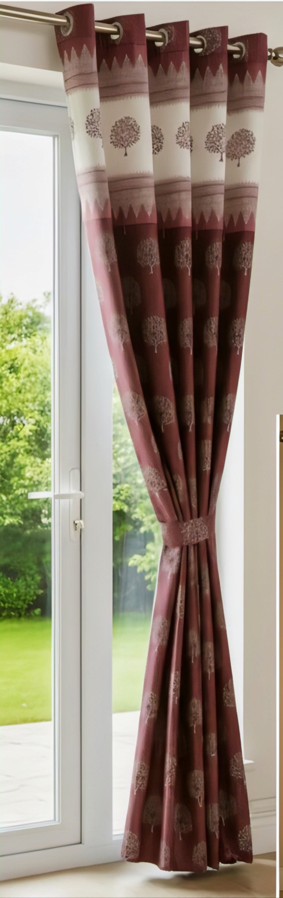 Royal Maroon Elegance Long Curtains