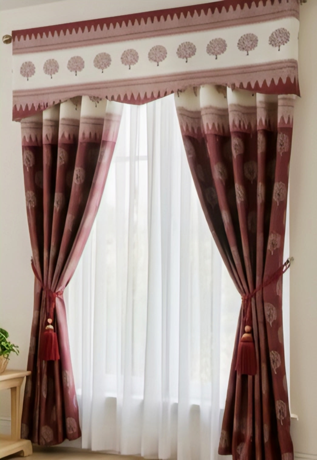 Royal Maroon Elegance Long Curtains