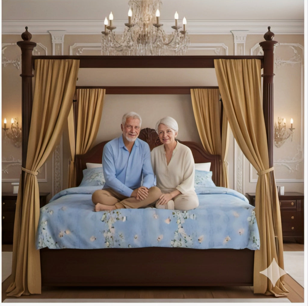 BlissBloom Sky Blue Bedding Set