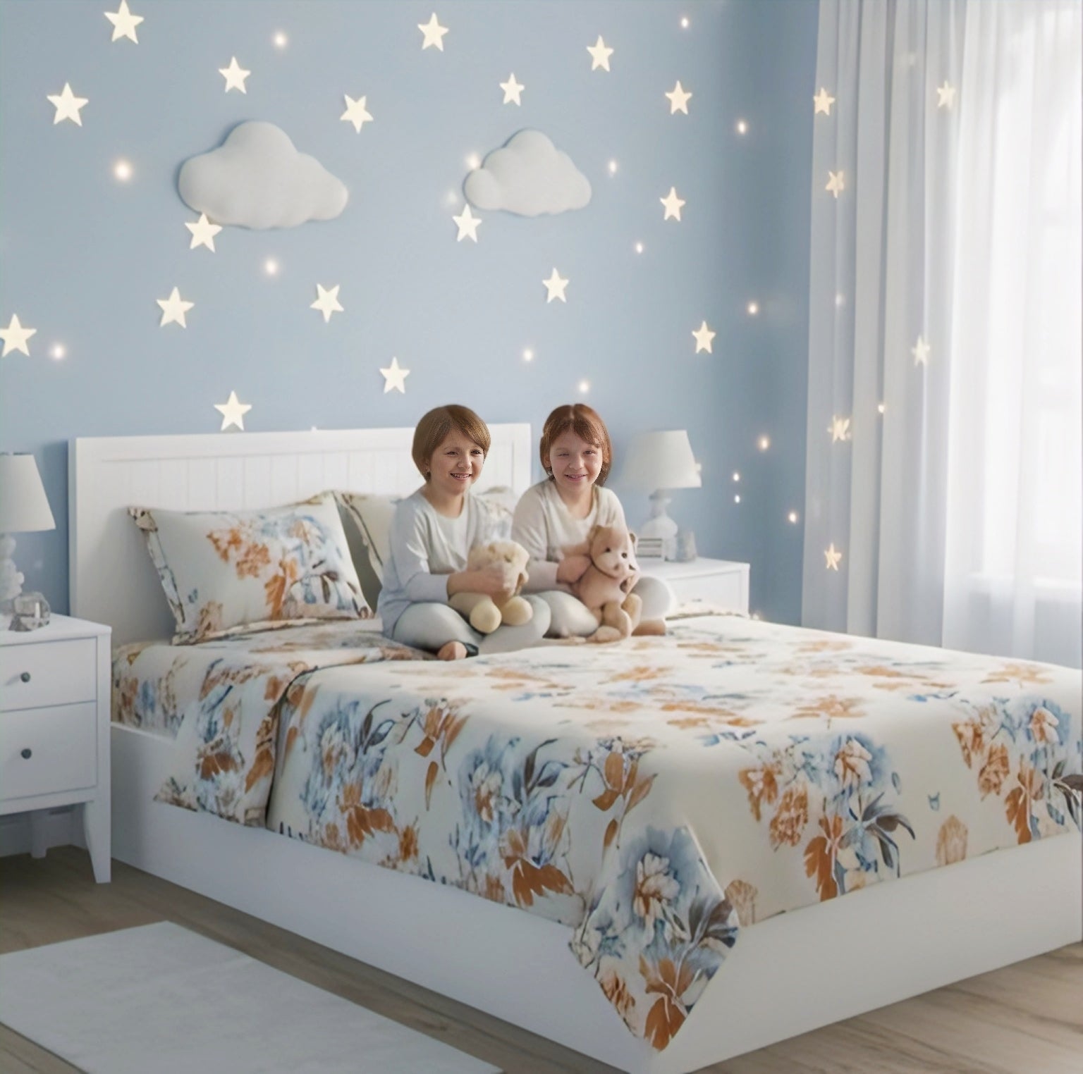 BloomAura Premium Floral Bedsheet Set