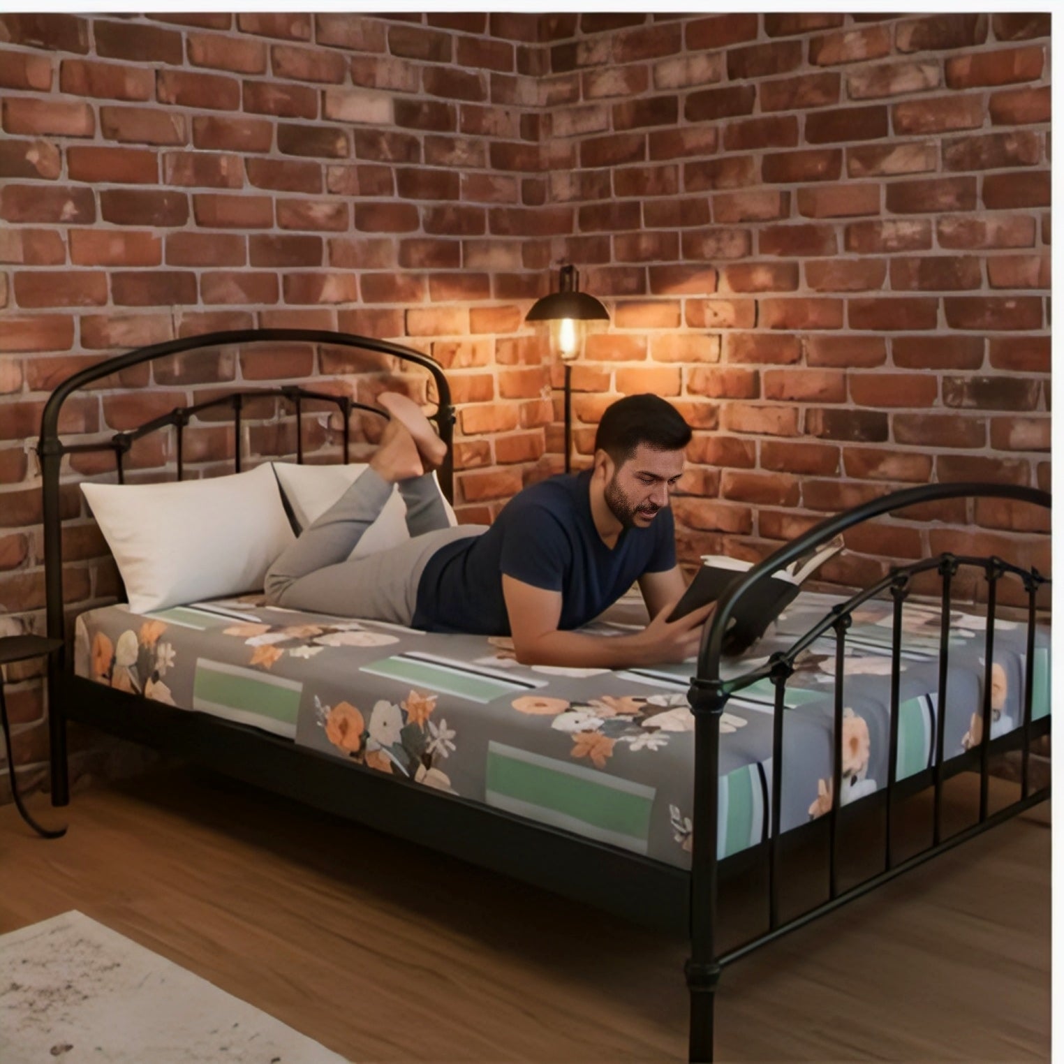 FloralGrace Premium Cotton Bedsheet Set